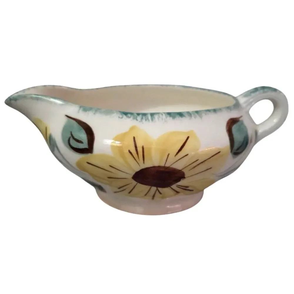 Blue Ridge Southern Pottery Yellow Flower CREAMER Hand Painted